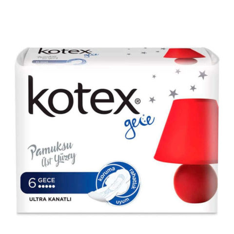 Kotex Ultra Single Gece Ped 6 Adet