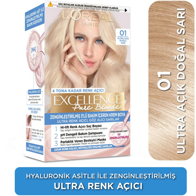 Loreal Paris Excellence Pure Blonde Sa Boyas No Ultra Renk A C