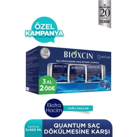 Bioxcin Quantum Bio-Activ Saç Dökülmesine Karşı Şampuan - Yağlı Saçlar 300ml 3 Al 2 Öde - Bioxcin