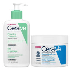 Cerave Foaming Cleanser 236ml & Moisturising Cream 340gr - Cerave