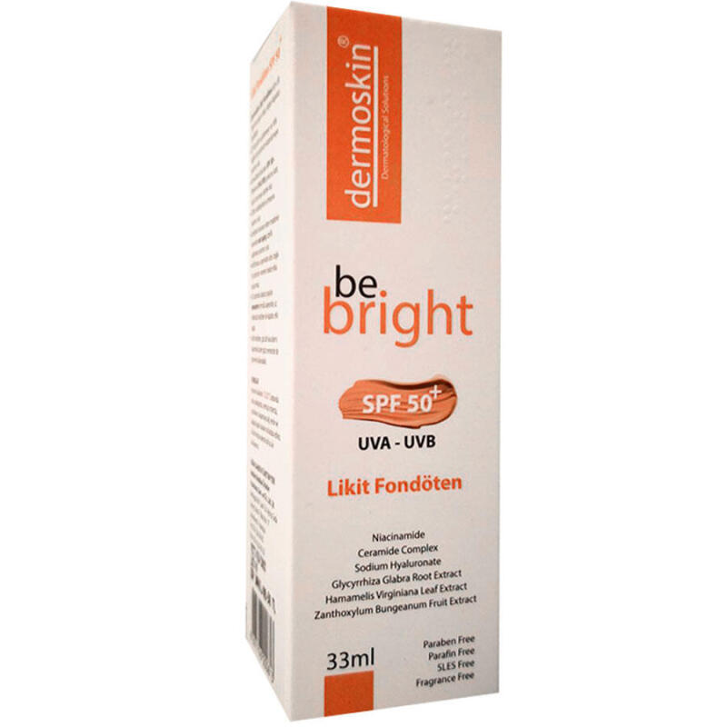 Dermoskin Be Bright SPF50+ Likit Fondöten Medium 33ml
