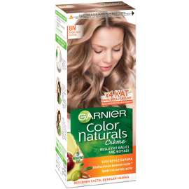 Garnier Color Naturals Besleyici Kalıcı Krem Saç Boyası No: 8N Doğal Açık Kumral - Garnier