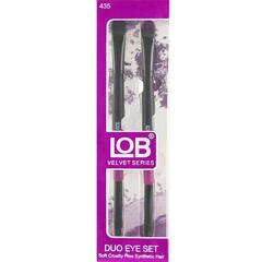 Lob Velvet Series Duo Eye Set - Göz Makyaj Fırçası 2'li No:435 - LOB