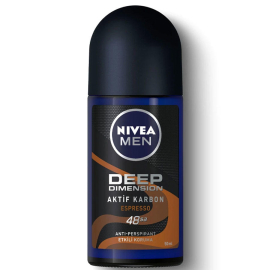 Nivea Men Deep Dimension Aktif Karbon Espresso Roll-On Deodorant 50ml - Nivea