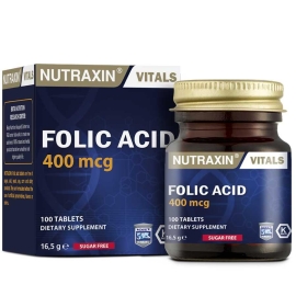 Nutraxin Folic Acid 400 Mcg 100 Tablet Takviye Edici Gıda - Nutraxin