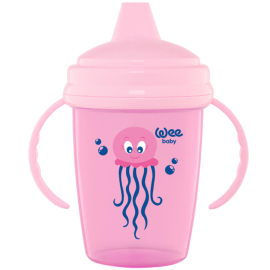 Wee Baby Enjoy Akıtmaz PP Alıştırma Bardağı - Pembe 240ml - Weebaby